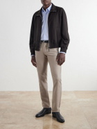 Brioni - Straight-Leg Cotton-Moleskin Trousers - Neutrals