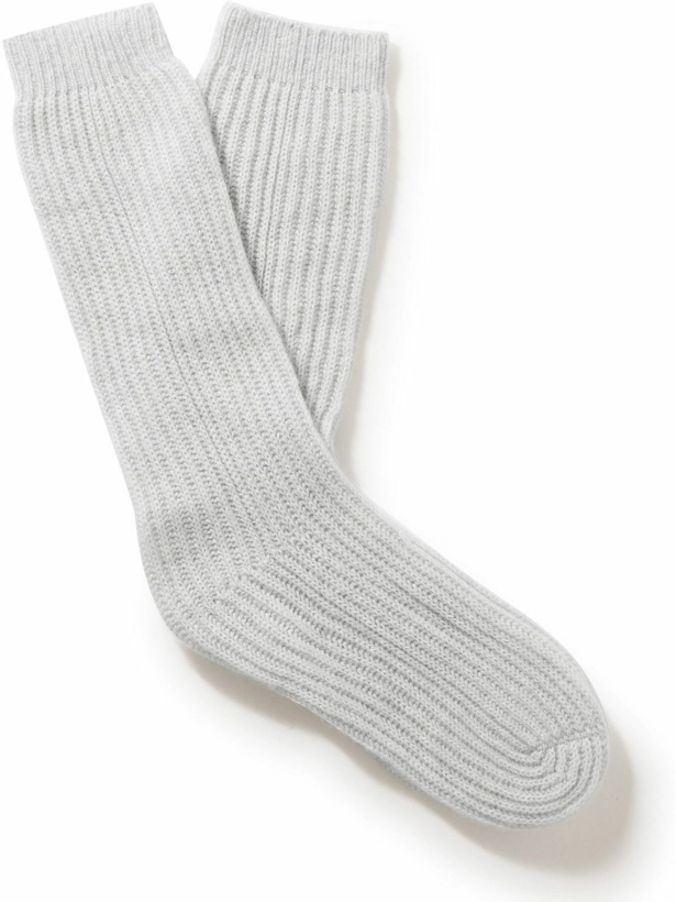 Photo: Johnstons of Elgin - Ribbed Cashmere Socks