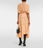 Stella McCartney Printed asymmetric silk midi dress
