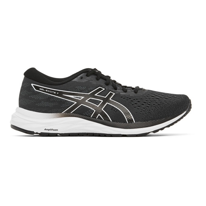 Photo: Asics Black and White Gel-Excite 7 4E Sneakers