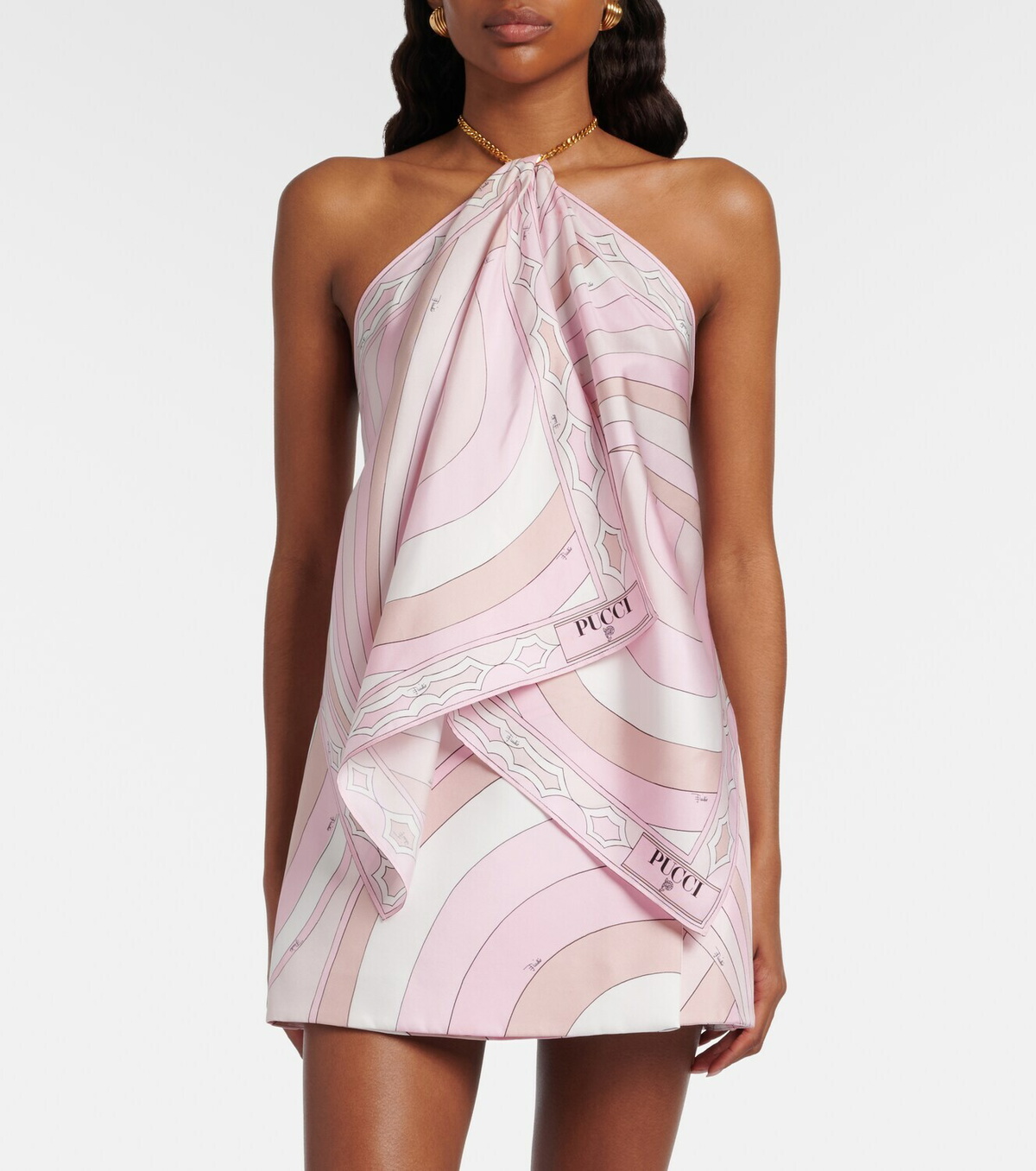 Pucci Iride halterneck silk twill top