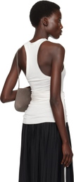 AARON ESH White Satin Tie Jersey Vest