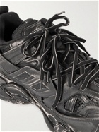 Balenciaga - Track Faded Nylon, Mesh and Rubber Sneakers - Black