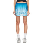 Casablanca Blue Gradient Egyptian Rug Silk Shorts