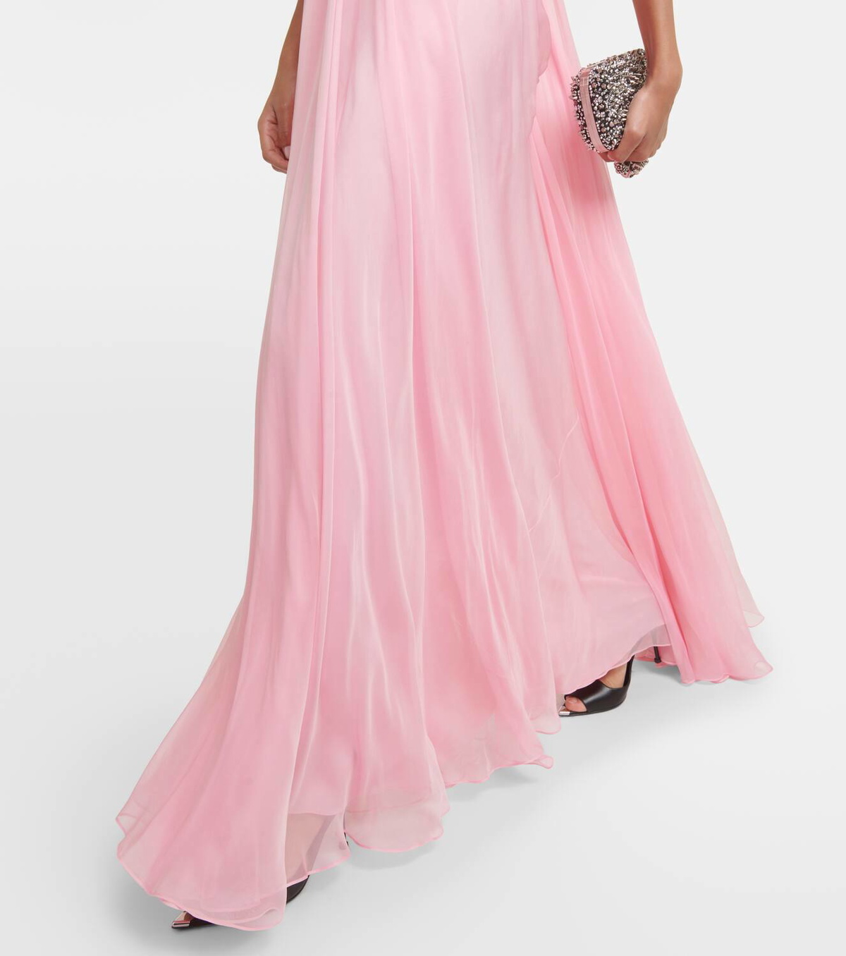 Alexander McQueen Strapless draped silk chiffon gown Alexander McQueen