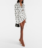 David Koma Polka-dot silk satin minidress