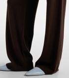 Jardin des Orangers Wool and cashmere wide-leg pants