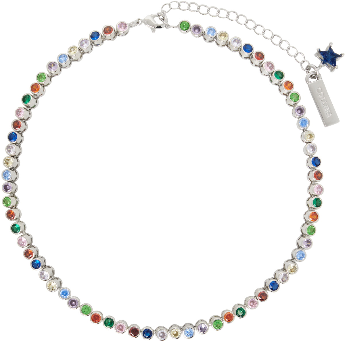 Collina Strada Silver Brass Tennis Necklace