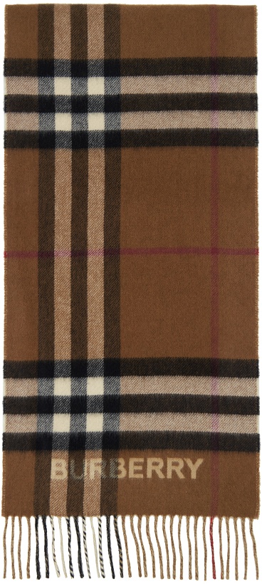 Photo: Burberry Beige & Brown Contrast Check Scarf