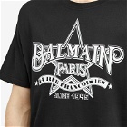 Balmain Men's Star Logo T-Shirt in Black/White