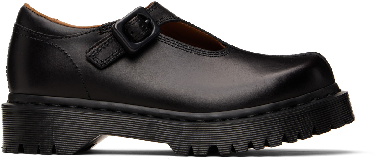 Dr. Martens Black Rejena Mary Jane Old Harness Leather Loafers