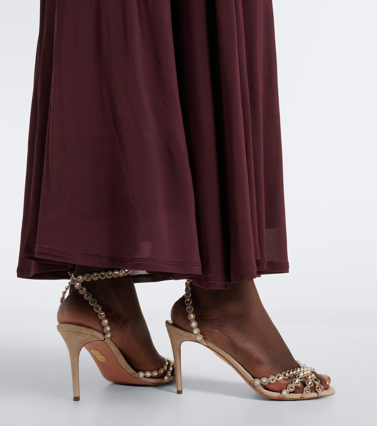 Aquazzura Tequila embellished suede sandals