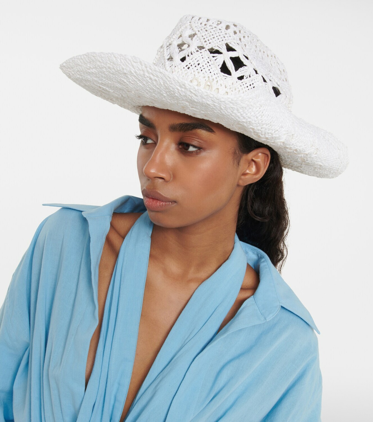 Ruslan Baginskiy Straw Hat Hand-Dyed Straw Fedora Hat • Ruslan Baginskiy Hats  main image 4