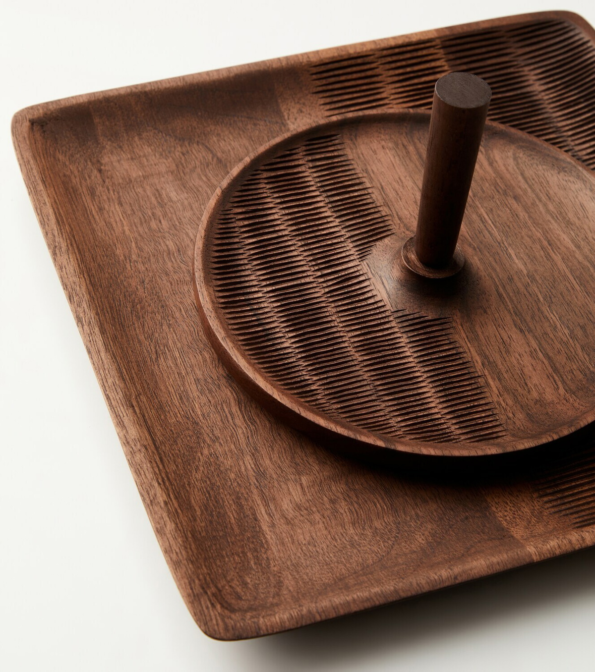 Zanat Nakit walnut decorative tray by Monica Förster