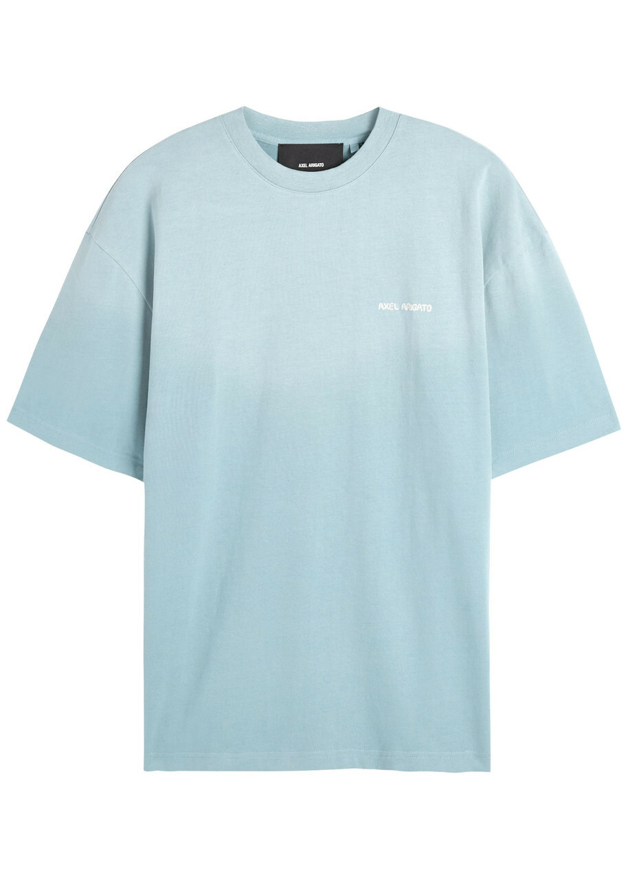Axel Arigato Gradient Logo-embroidered Cotton T-shirt Blue
