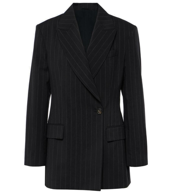 Photo: Brunello Cucinelli Pinstripe wool and cotton blazer