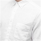 Beams Plus Men's BD COOLMAX® Linen Short Sleeve Shirt in White