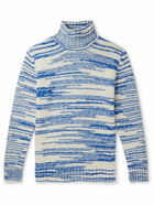 NN07 - Douglas Striped Merino Wool-Blend Rollneck Sweater - White