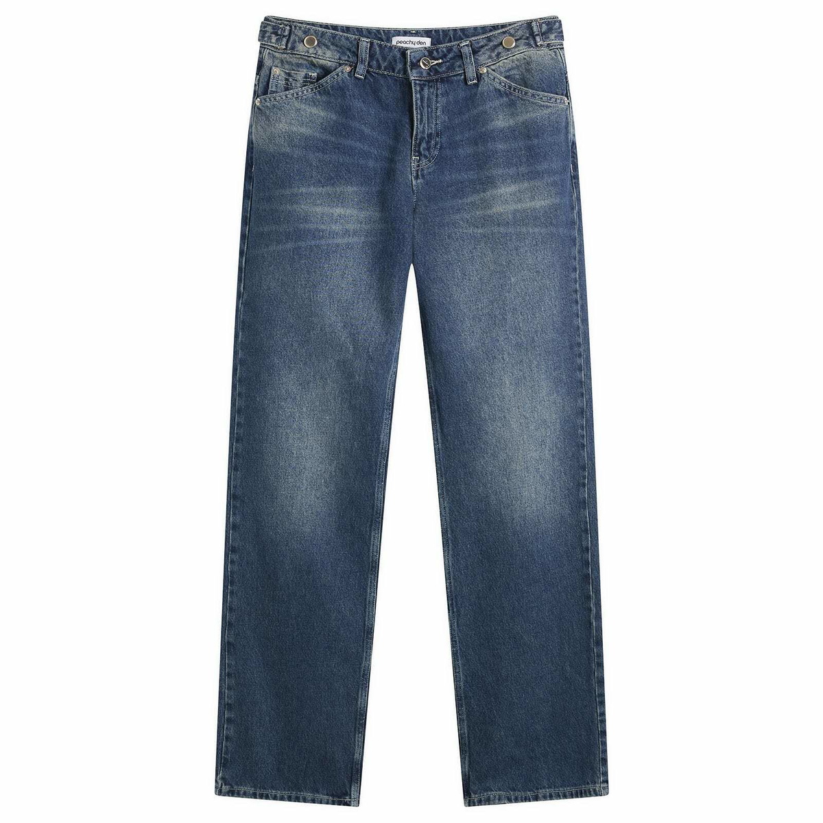 Peachy Den Women's Goldie Wide Leg Jeans in Dark Fade