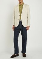 Drake's Textured Cotton-knit Polo Shirt Khaki