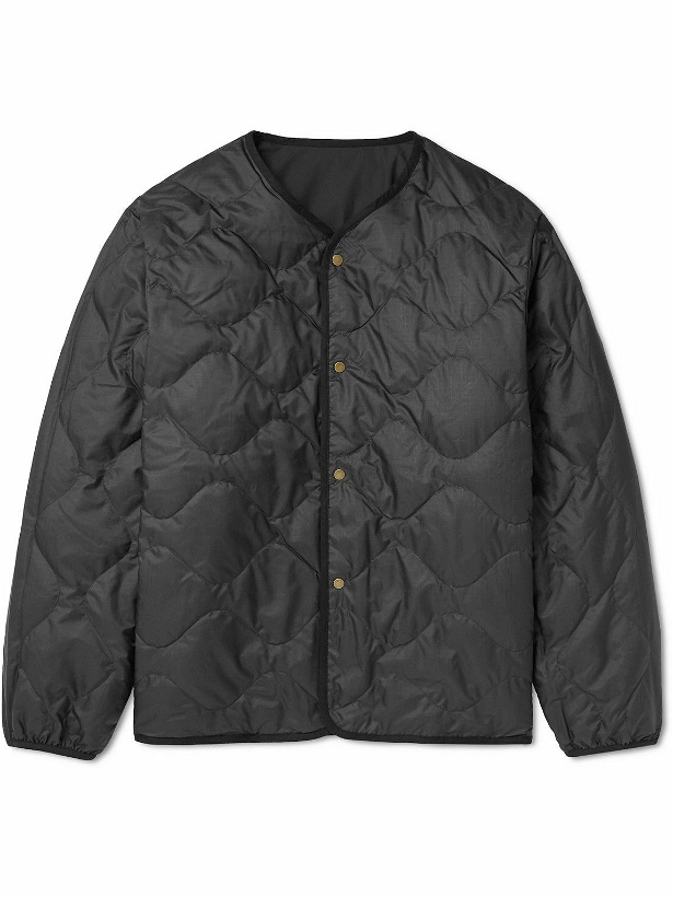 Photo: nanamica - Reversible Quilted Ripstop and Shell Down Jacket - Black
