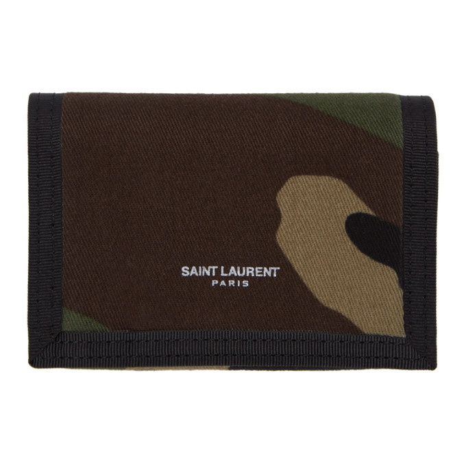 Photo: Saint Laurent Green Camouflage Trifold Wallet