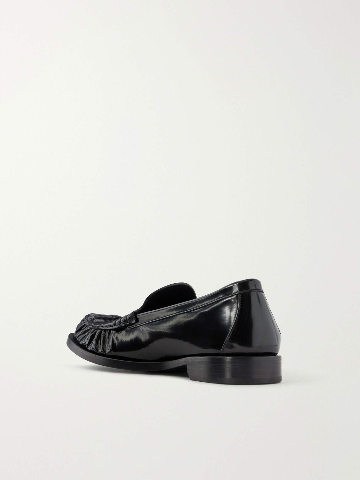 SAINT LAURENT - Theobald Cassandre-Embellished Leather Loafers - Black