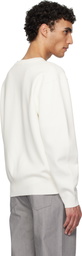 AMOMENTO White Semi Oversized Cardigan