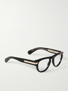 Gucci Eyewear - Round-Frame Acetate and Rose Gold-Tone Optical Glasses