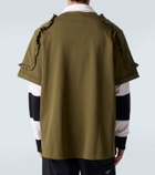 Simone Rocha Layered ruffled cotton jersey polo shirt