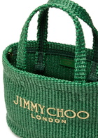 Jimmy Choo Beach Mini Raffia Tote - Green - One Size