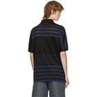 Paul Smith Black Horizontal Striped Polo