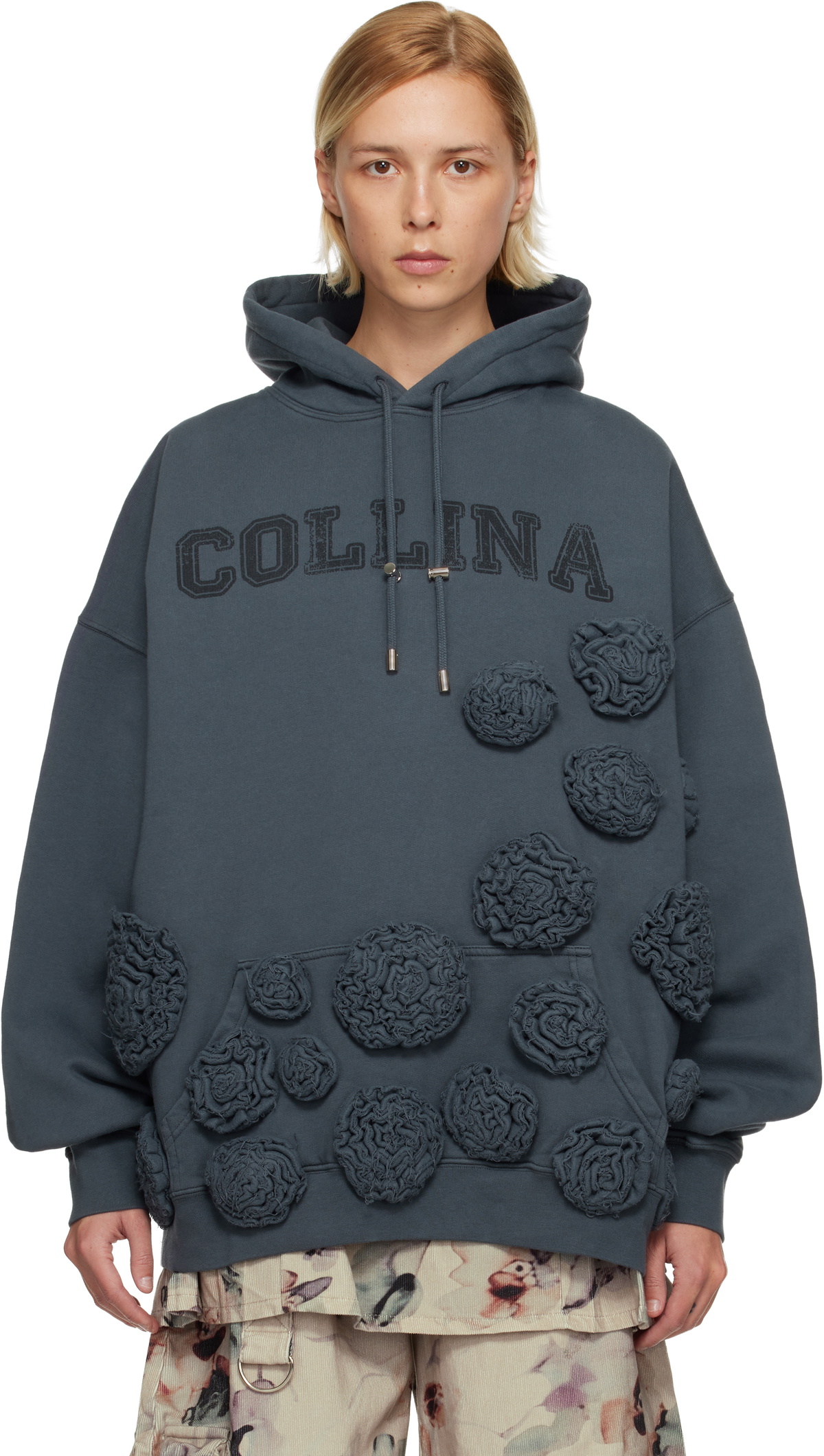 Collina Strada Gray Bear Hoodie Collina Strada