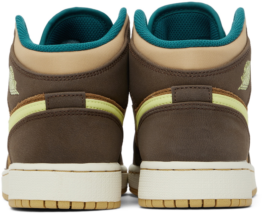 Nike Jordan Kids Brown Air Jordan 1 Mid SE Big Kids Sneakers