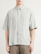 ATON - Cotton and Silk-Blend Shirt - Green
