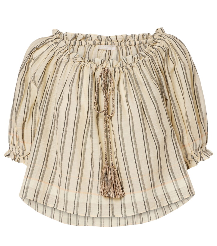 Photo: Ulla Johnson Paros striped cropped cotton top