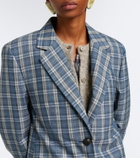 Acne Studios Plaid wool mouliné blazer
