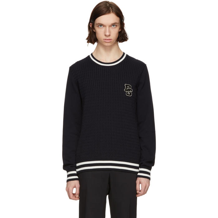 Photo: Dolce and Gabbana Navy Logo Sweater 