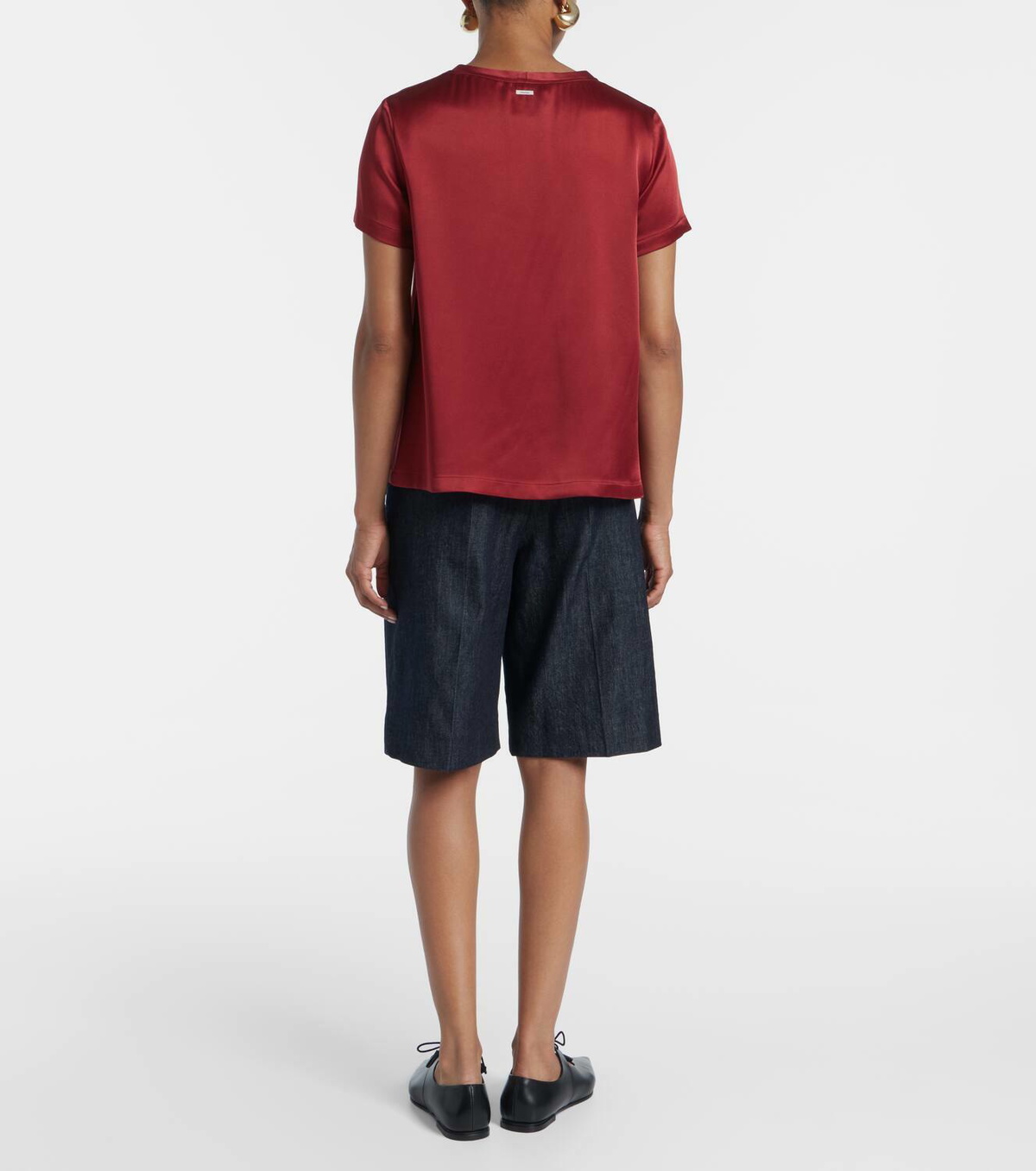S Max Mara Rebecca satin T-shirt S Max Mara