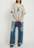 Acne Studios Printed Wide-leg Jeans Blue Denim