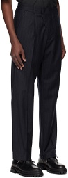 424 Navy Striped Trousers