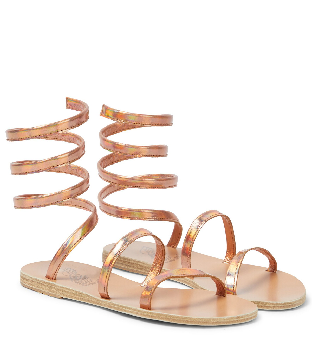 Ancient Greek Sandals - Ofis iridescent leather sandals