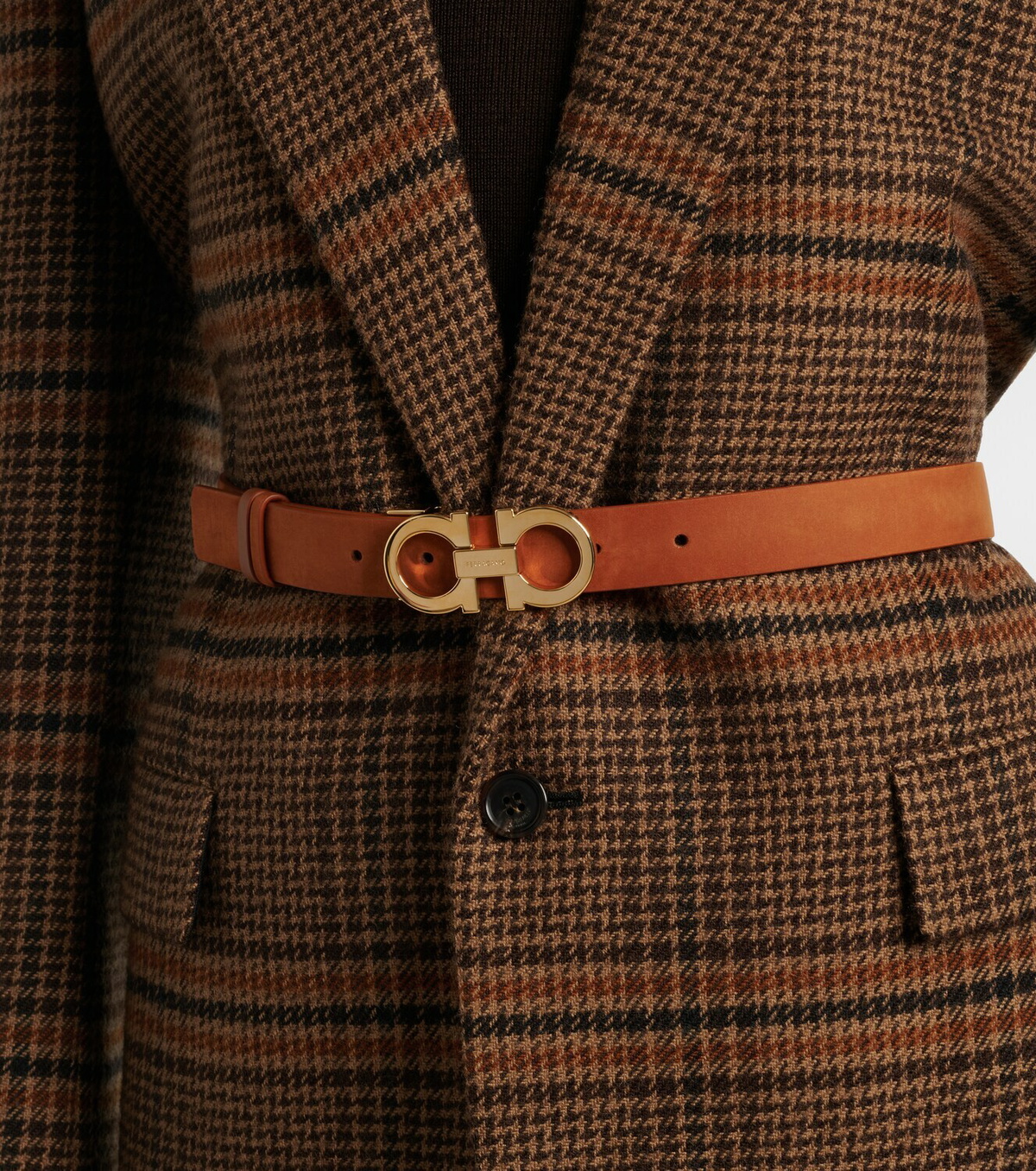 Ferragamo Gancio Mediterraneo leather belt