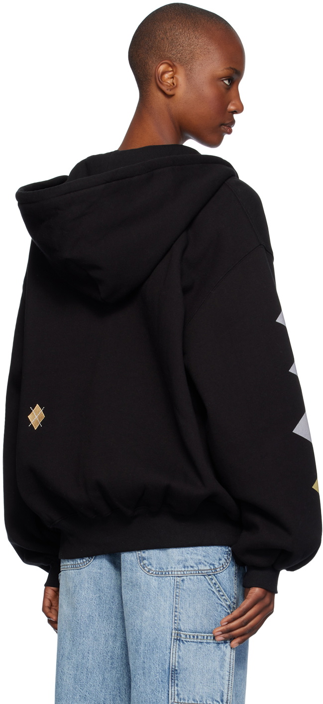 OPEN YY Black Argyle Box Hoodie OPEN YY