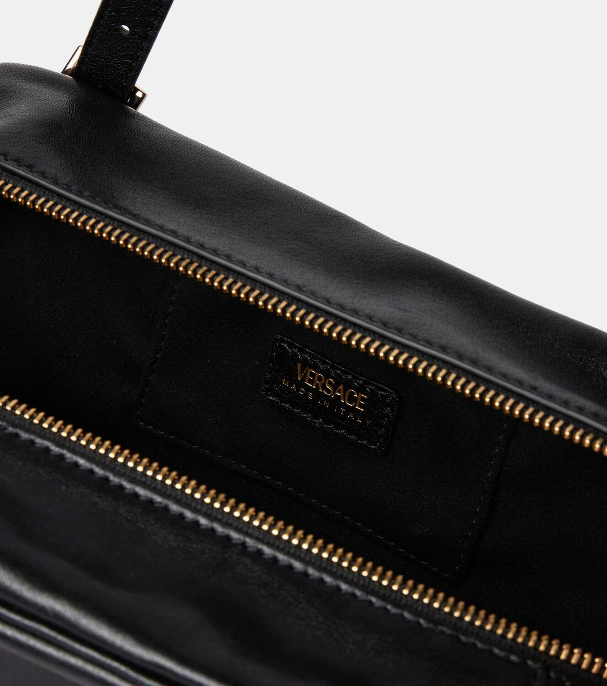 Versace Tag Bowling Medium leather shoulder bag