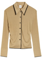 Nanushka Idana Mesh-jersey Shirt Sand
