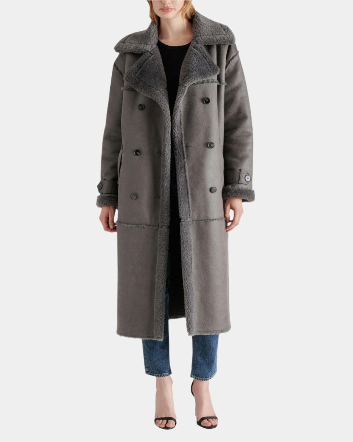 Steve Madden Eiffel Coat in Grey
