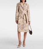 Dries Van Noten Floral wool-blend trench coat