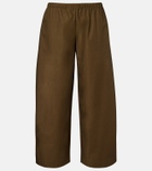 Khaite Roma cotton poplin wide-leg pants
