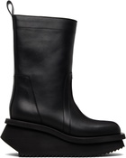 Rick Owens Black Low Factory Pull On Chelsea Boots